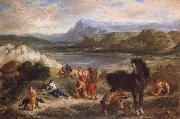 Ferdinand Victor Eugene Delacroix Ovid among the Scythians oil painting reproduction